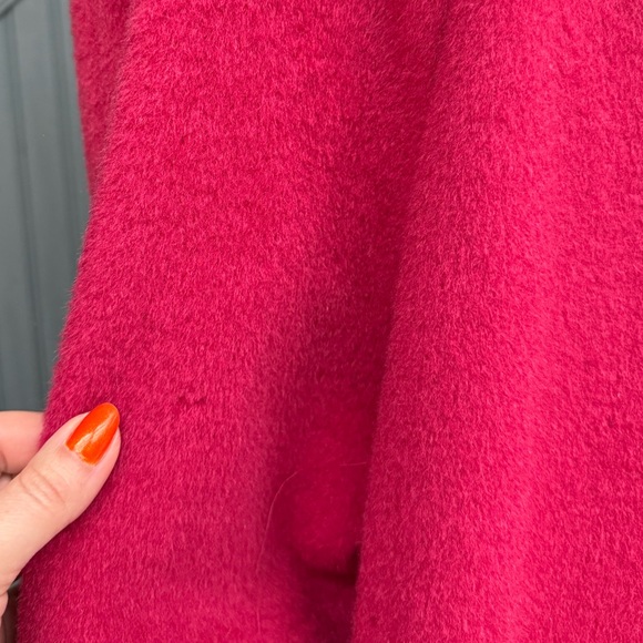 Vintage London Fog Magenta Heavy Wool Overcoat - Size 6 Reg - Picture 12 of 16